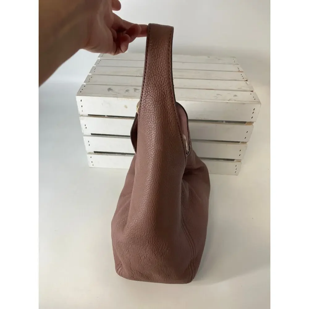 Michael Kors, large mauve leather shoulder bag